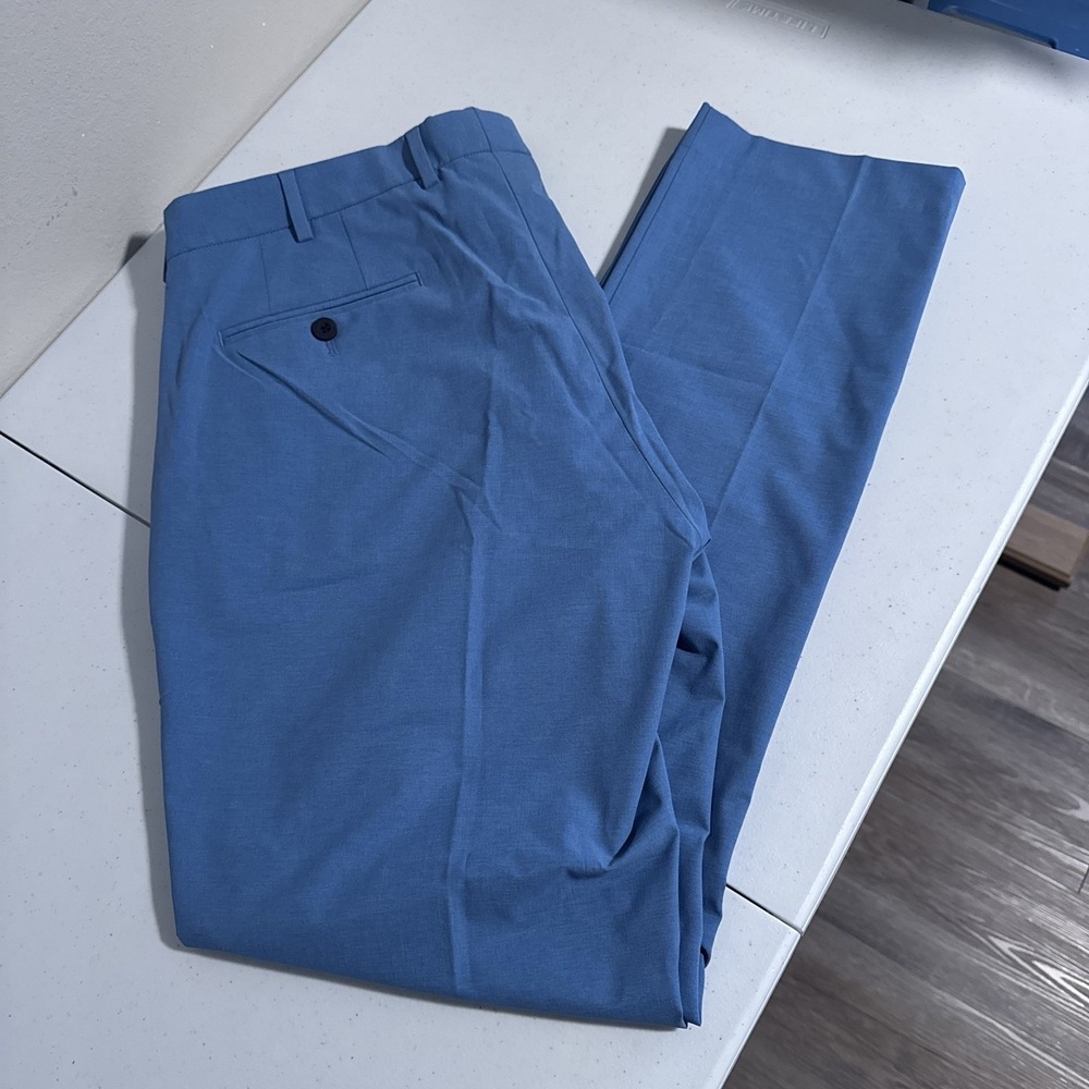 Peter Millar Crown Crafted Men's Size 36x32 Brook Blue Surge Performance Pants - Picture 9 of 11